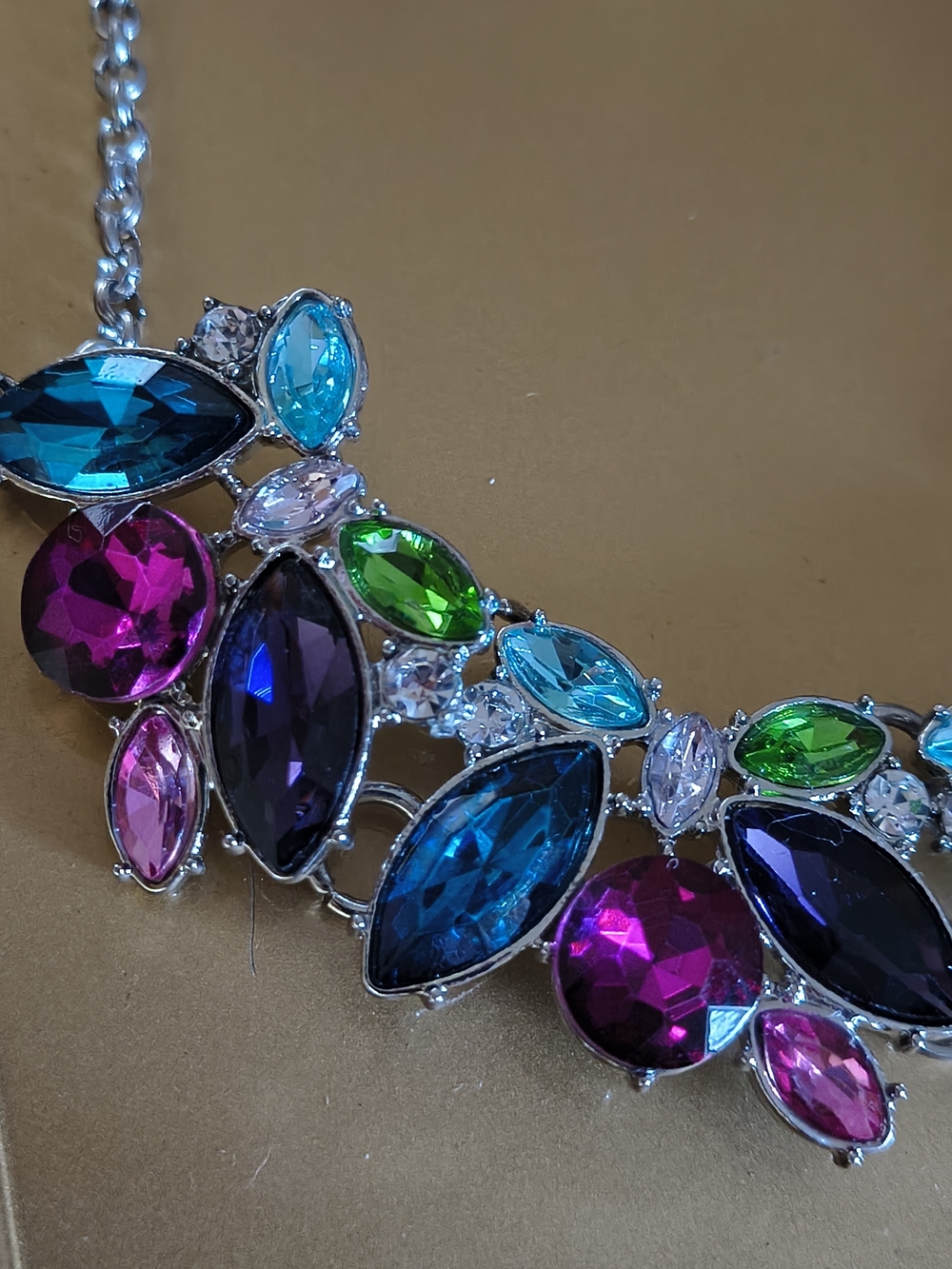 Multicolor Crystal Stretch Bracelet and Necklace Set - Women's Jewelry Paparazzi - Picture 5 of 10